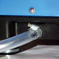 A self-draining crawl space dehumidifier connected to a sump pump system in Fontana