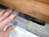 Clear plastic vapor barrier covering for block walls in Los Angeles, San Diego, Long Beach, Bakersfield
