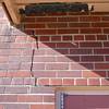 A long foundation crack that begins at a doorway of a Garden Grove home.