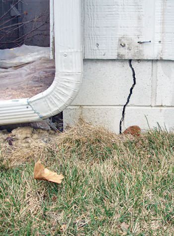 foundation wall cracks due to street creep in Ontario