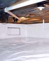 a sealed crawl space installation in Riverside